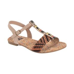 MUK LUKS Sandals Women's‎ Size 10 Orange Flat Cork New
